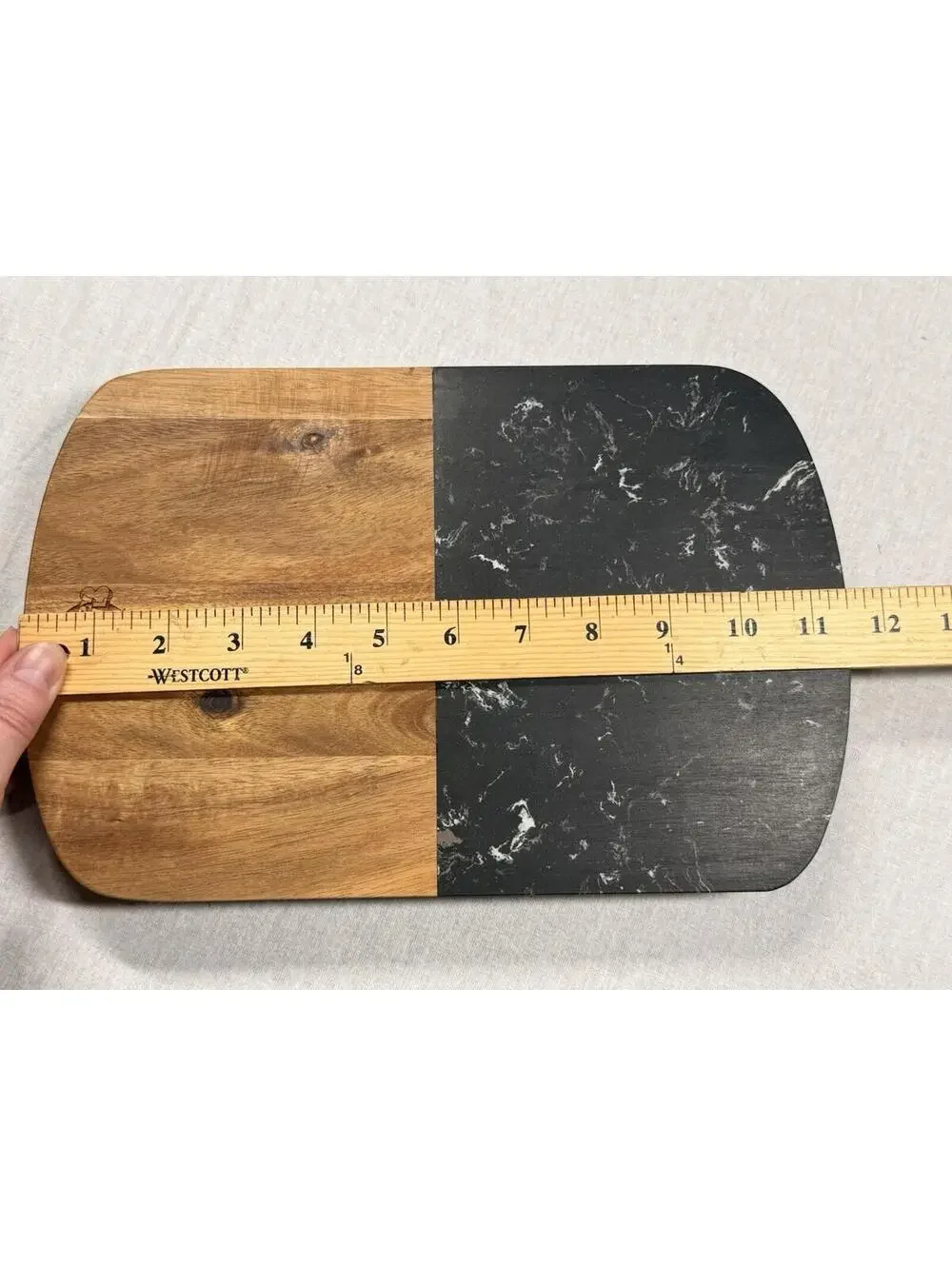 Puppy Bowl Black Marble And Wood‎ Charcuterie Cheese Board Set 4 Piece Utensils